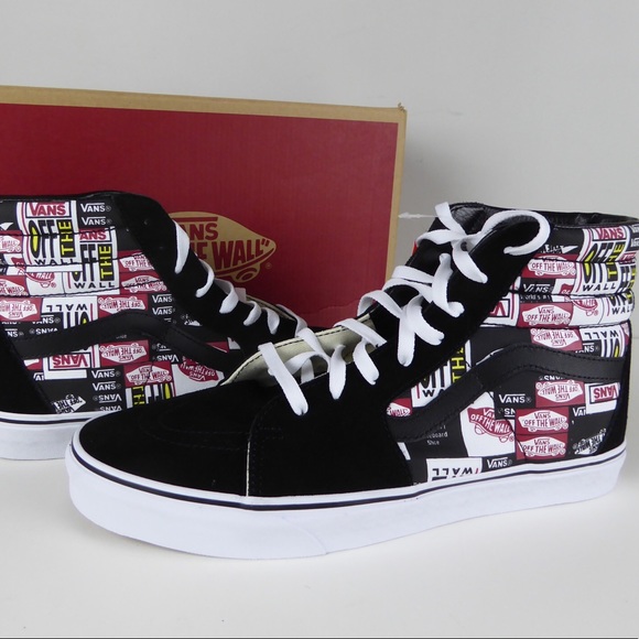 Vans Sk8 Hi Label Mix Canvas & Suede Sneakers NIB - Picture 7 of 8